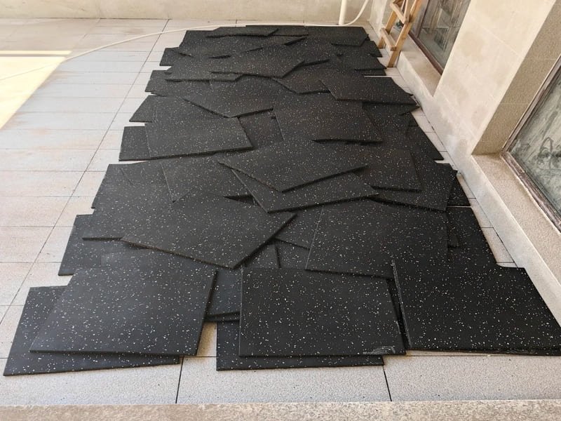 removing interlocking gym tiles
